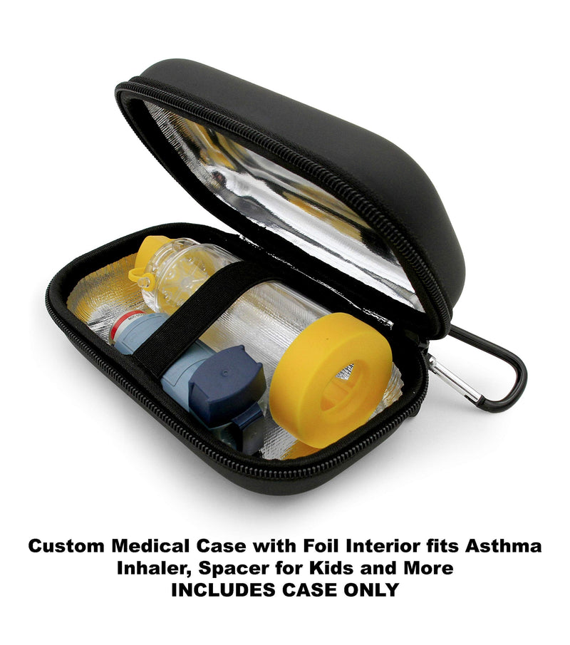 [Australia - AusPower] - CASEMATIX Asthma Inhaler Case Fits Inhaler Spacer For Adults, Masks, Inhaler Holder and More - Compact Size Fits 6.25" Maximum, Includes CASE ONLY 
