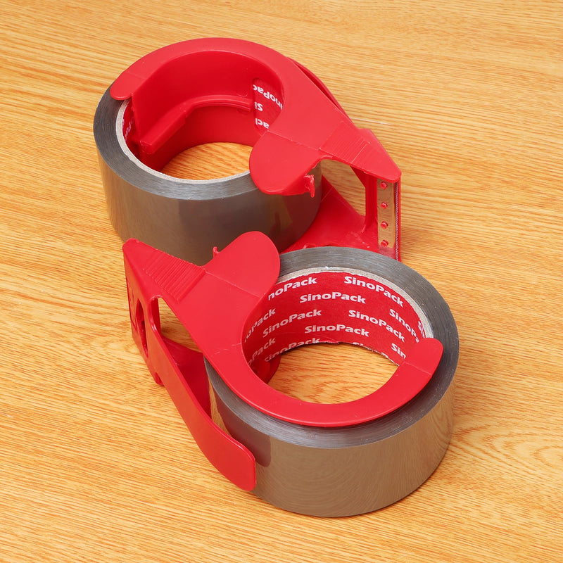 [Australia - AusPower] - Heavy Duty Brown Packaging Tape 2Pack 1.88Inches X 55Yds with Dispenser Brown Packing Tape for Shipping and Moving, Strong Sealing on All Box Types 