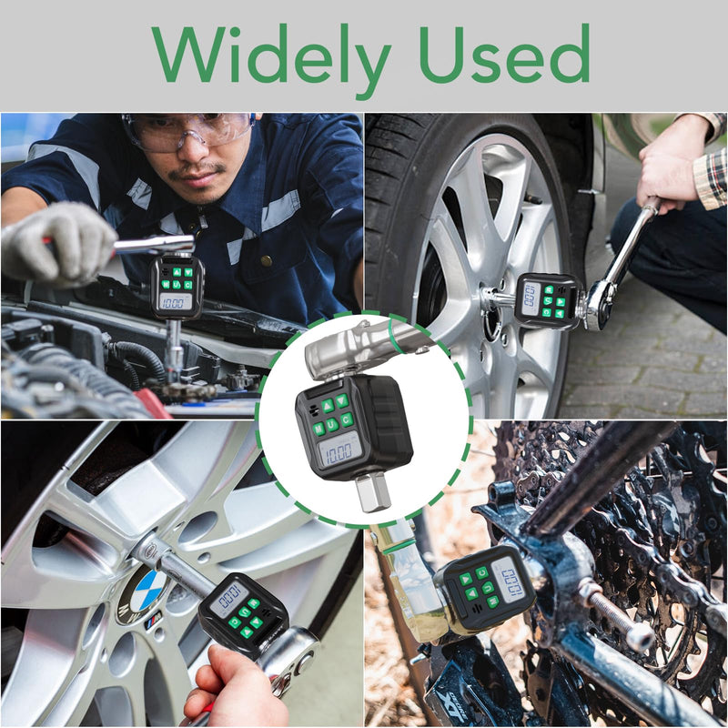 [Australia - AusPower] - Digital Torque Adapter Set with 3/8" and 1/4" Adapters, Digital Torque Wrench Converter with ±3% Accuracy (1/2-Inch, 1.1-22.1 Ft-lb/1.5-30 Nm) 1/2-Inch 