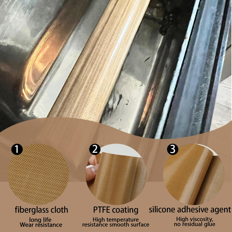[Australia - AusPower] - Teflone Glass Cloth Tape,2''x 33ft x 0.18mm,PTFE Coated Fiberglass Adhesive Tape,High Temperature PTFE Tape for Vacuum Sealer Machine,Hand Impulse Sealers Insulation,Low Friction Tape,Squeak Resistant 2inx33ft 