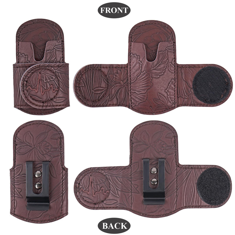 [Australia - AusPower] - Mtzmy PU Leather Stethoscope Holder with Clip for All Models: Littmann, ADC, MDF, Adscope, Stethoscope Holder Holder, Perfect for Doctors, Nurses, EMT (1-Brown) 1 pc. 1-brown 
