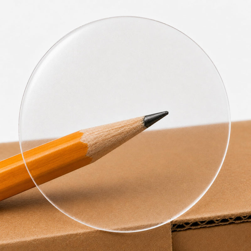 ChromaLabel 1.5 Inch Ultra Clear Wafer Seals, Transparent Circle Stickers for Packaging, Mailing, Envelopes, Gift Bags, Retail Bags, Product Boxes, 5,000/Roll, 3 Inch Core 1-1/2" Diameter 5000/Roll