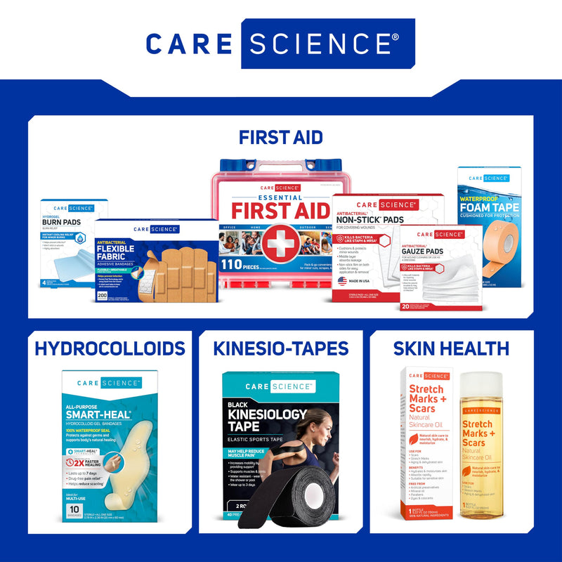 [Australia - AusPower] - Care Science Elastic Stretch Net, 1 Roll, 5 Yards | Premium First Aid Wound Care, Secures Wound Dressings Firmly & Comfortably in Place 