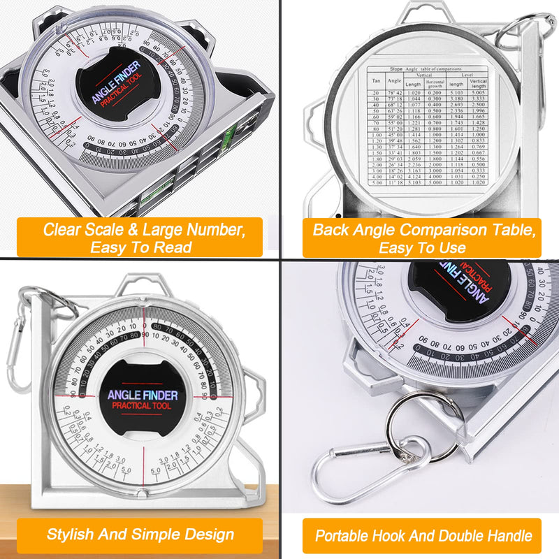Angle Finder Inclinometer Protractor Magnetic Angle Finder Angle Measuring Tool Tilt Level Meter Slope Locator Angle Measurement Engineering Clinometer Angle Meter Gauge for Household Industrial Use