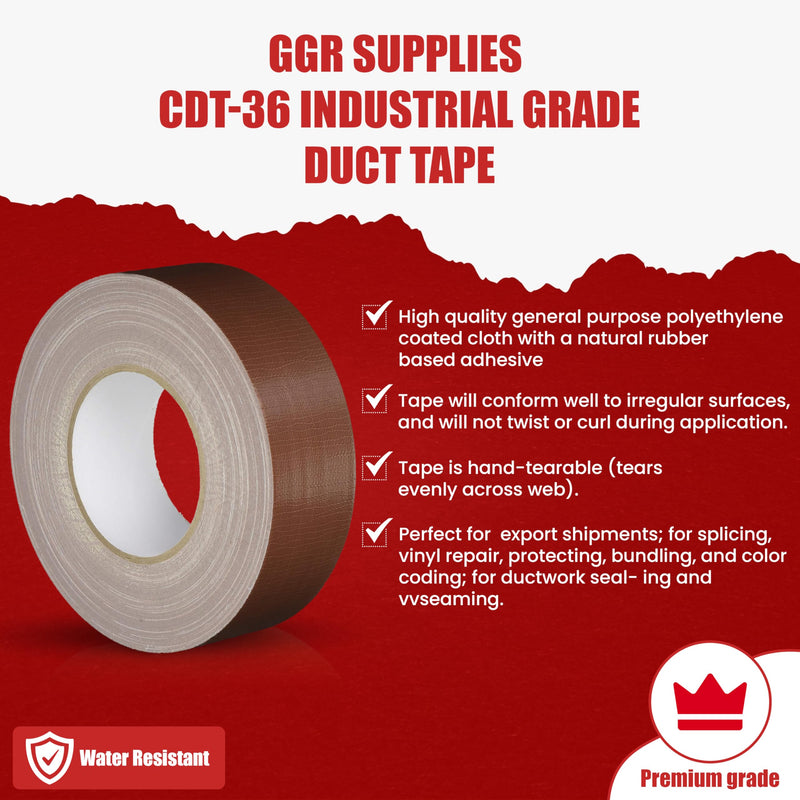[Australia - AusPower] - GGR Supplies T.R.U. CDT-36 Industrial Grade Duct Tape. Waterproof and UV Resistant. Multiple Colors Available. 60 Yards. (Black, 1/2 in.) Black 1/2 in. 