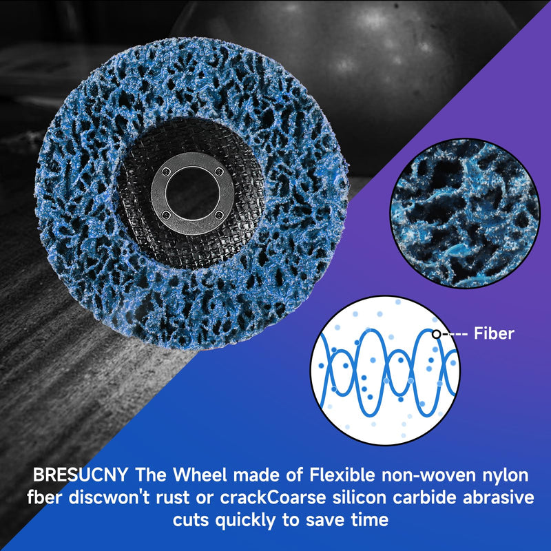 [Australia - AusPower] - 6PCS 4" x 5/8" Strip Discs for Angle Grinder, Paint Stripping Wheel for Removing Rust, Paint, Oxidation, Welds, Coating 4 inch 