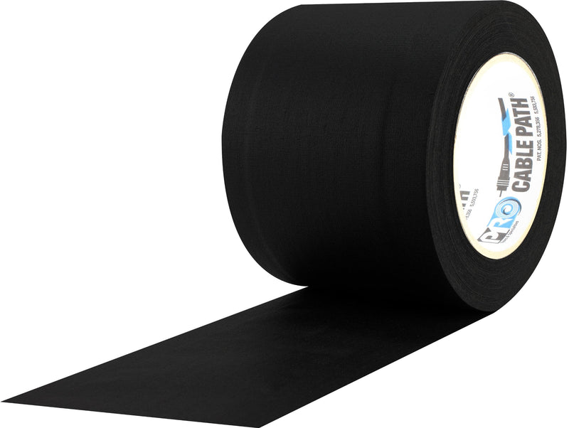 Pro Protapes Gaffer's Tape, Black, 30 yd L, 4 in W Cable Path - 1 Each 4" (Pack of 1)