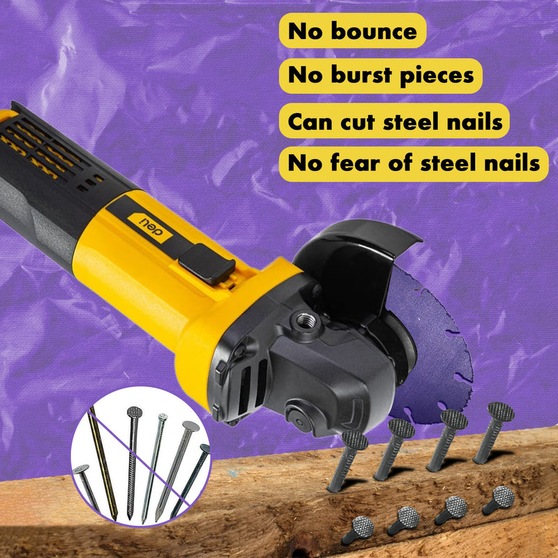 [Australia - AusPower] - Kizaten Cutting Disc for Wood, 115 mm Carbide Multi Wheel Cutting Discs, Circular Saw Blade Flex Disc Cutting Disc for Angle Grinder for Wooden Plates, Paint-Free Plates, Rubber, Plastic, Steel Nails 115mm 