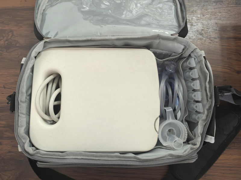 [Australia - AusPower] - Nebulizer Carrying Case for Travel, with Shoulder Strap for Tabletop or Portable Nebulizer, Nebulizer Accessories and Supplies, First Responder Bag, Medical Bag Empty 
