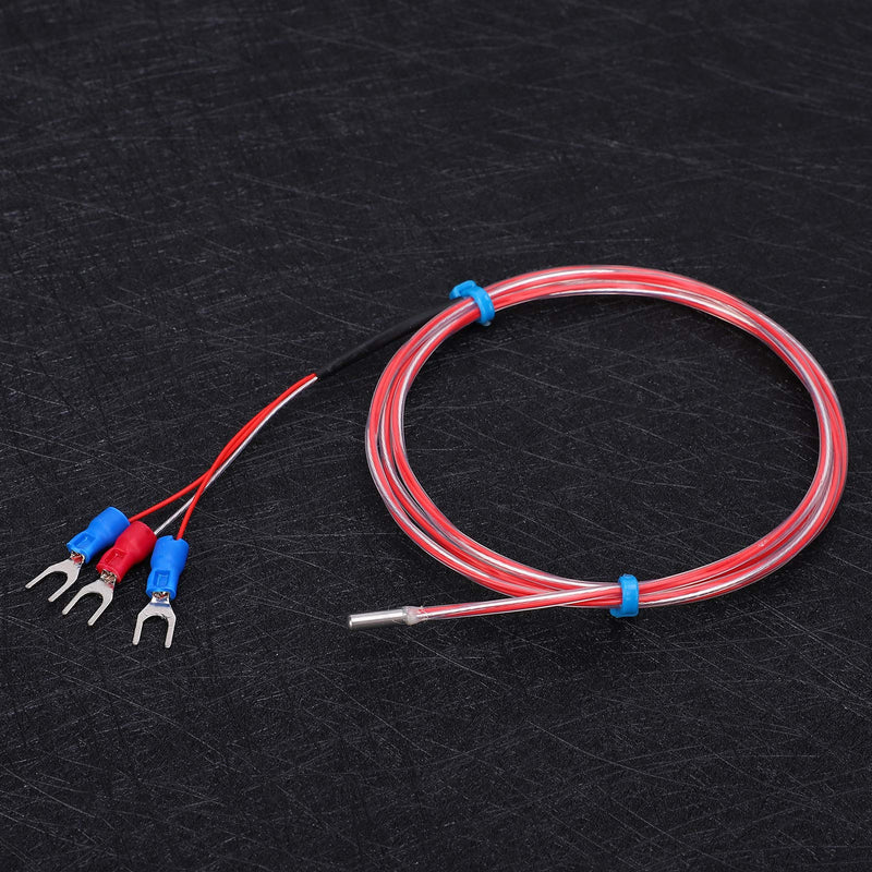 [Australia - AusPower] - PT100 Thermistor Temperature Probe, 3 x 10mm Pla-tinum- wire Waterproof Temperature Sensor, Temperature Sensor Probe, 50 to +300(2m), Temperature And Humidity Sensor 