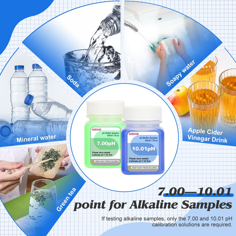 [Australia - AusPower] - pH Meter and pH Calibration Solution Kit (4,7,10 pH Buffer Solution) for Home Planting Hydroponics Swimming Pool Drinking Water Brewing Hot Tub NFC DWC 