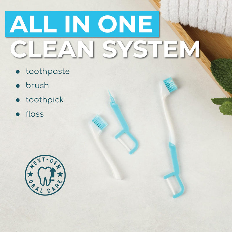 Brushee The Evolution Oral Care Whitening | Prepasted On-The-Go Whitening Toothbrushes | 4-in-1 (Paste + Brush + Floss + Pick) | Individually Wrapped | Disposable | Travel Toothbrushes (36-Pack) 36 Count (Pack of 1)