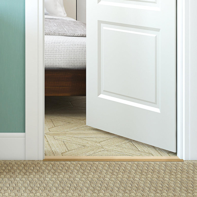 Kigley Solid Red Oak Interior Threshold Wood Overlap Threshold Doorways Reducer Threshold, 36 Inches Long (Classic Style) 36 x 3.5 x 0.63 Inches