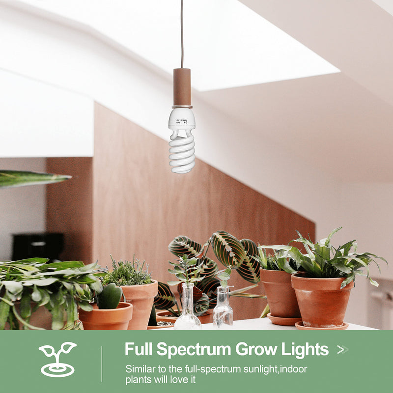 EMART Full Spectrum Light Bulb, 4 x 45W 5500K Spiral CFL Daylight for Photography Photo Video Studio, Softbox Lighting Kit, Household Use, Portrait Shooting White(4 Pack) 4 Count(Pack of 1)