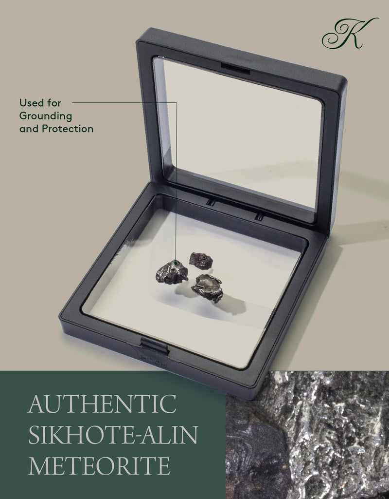 KALIFANO Sikhote-Alin Meteorite Bundle (3 Pieces) - Authentic Rough Iron Meteorite from Siberia - Rare Specimen with Information Card and COA Included (Family Owned and Operated)