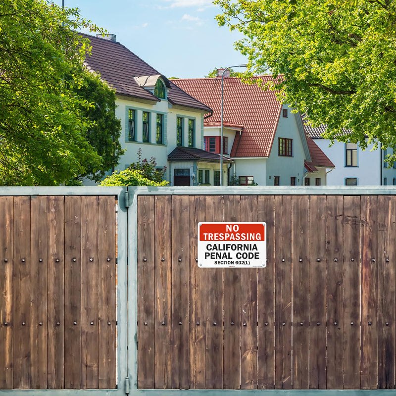 SmartSign-S-7291-EG "No Trespassing - California Penal Code, Section 602(L)" Sign | 12" x 18" 3M Engineer Grade Reflective Aluminum - Black/Red on White