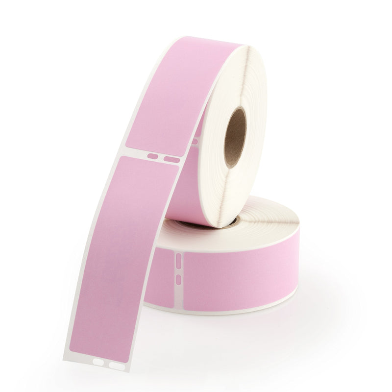 LabelValue LV-30252P Pink Address Labels Compatible with Dymo LW450 Series Label Printers - 1-1/8 x 3-1/2 Inch - Direct Thermal - 350 Labels Per Roll - 2 Rolls Per Pack