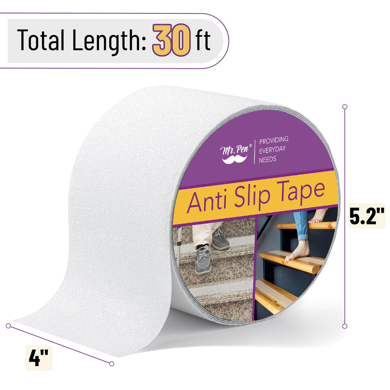 Mr. Pen- Anti Slip Tape, 4 Inch, 30 Feet, Grip Tape, Non Slip Stair Treads, Stair Grips Tape, Friction Tape, Non Skid Tape, Traction Tape, Anti Slip Stair Strips