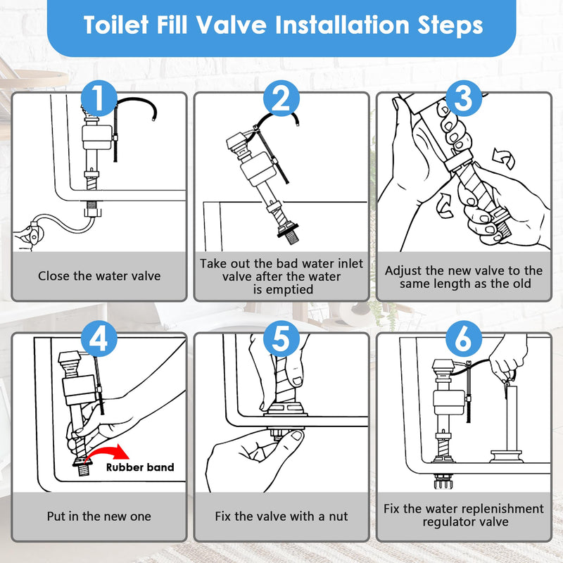 [Australia - AusPower] - Saillong 2 Set Toilet Float Replacement Kit with 3 Inch Flapper, Universal Toilet Fill Valve Height Adjustabletoilet Tank Replacement Kit, Flush Valve Quiet and Easy to Install 