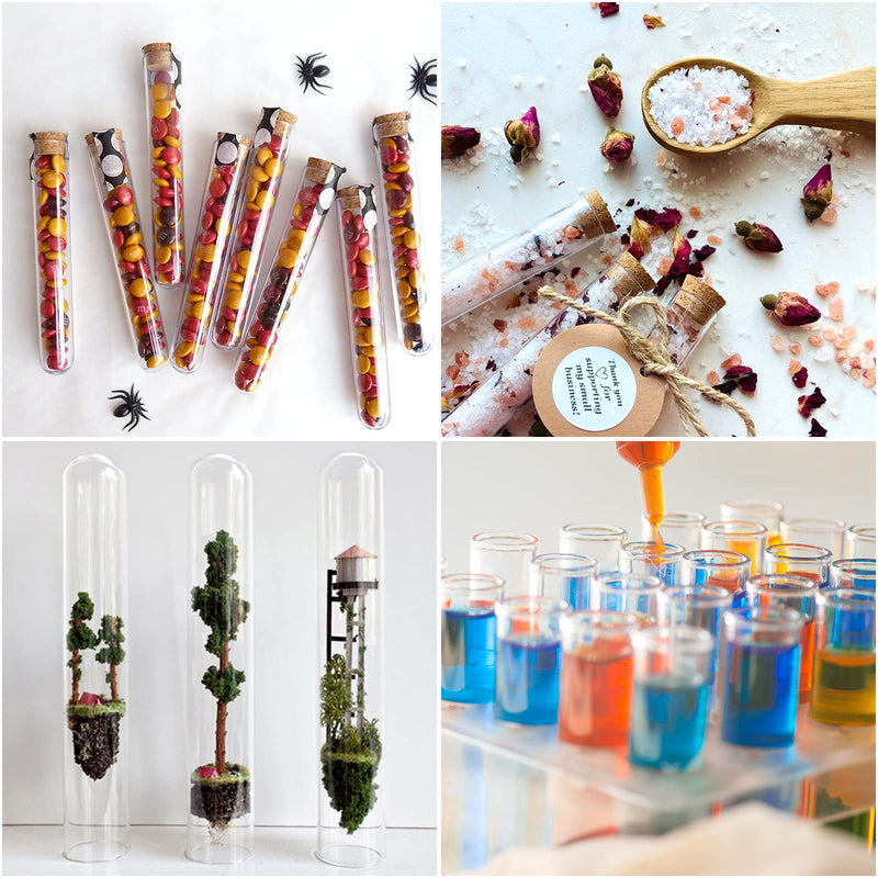 [Australia - AusPower] - DEPEPE 30pcs 13ml Glass Test Tubes with Cork Stoppers, 15×100mm Small Clear Glass Test Tubes for Scientific Experiments, Plant Propagation and Holiday Gifts 30pcs*13ml?15×100mm? 