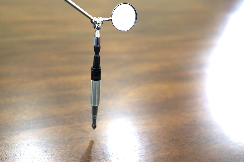 [Australia - AusPower] - 2-in-1 Telescoping Inspection Mirror Magnetic Pickup Tool 2-Pack - Stainless Steel, Extendable 6.5-20 inches with 360° Pivot - Pen Clip Magnet / Mirror 