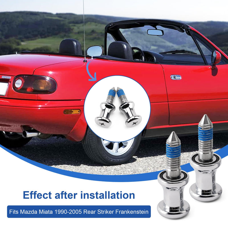 [Australia - AusPower] - Convertible Rear Deck Striker Frankenstein Bolt Set Hardtop Hook Hardware Stud Mount Screw for Mazda Miata MX-5 NA 1990-1997 NB 1999-2005 NA01-R1-38XB NA01R138XB 2PCS 