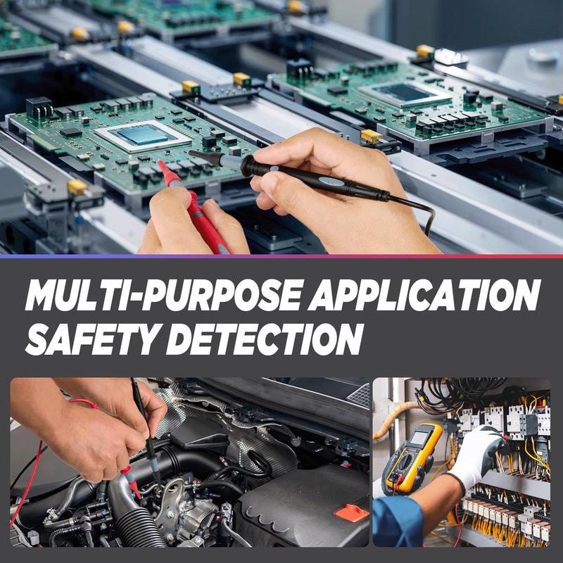[Australia - AusPower] - PowerBear 26PCS Multimeter Test Leads Kit with Replaceable Wire Piercing Probes, Alligator Clips, Test Hook, Test Tweezer, Needle Probes for Digital Clamp ML-26PC 