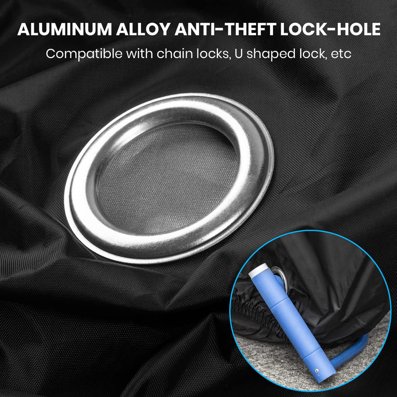 [Australia - AusPower] - Favoto Bike Cover Waterproof Outdoor Bicycle Cover for 2-3 Bikes UV Snow Wind Proof with Anti-Theft Lock Hole Reflective Straps Storage Bag for Mountain Road Electric City Bike 79x41.3x44 Inch Black 