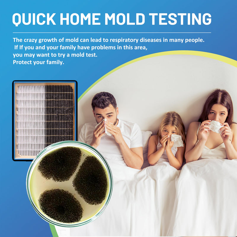 [Australia - AusPower] - Mold Test Kit for Home,7 Simple Detection Tests,Test HVAC System,Home Surfaces, Indoor Air Quality Testing,DIY Mold Detector for Home,Includes Detailed Mold Identification Guide,Black Mold Testing kit 7 