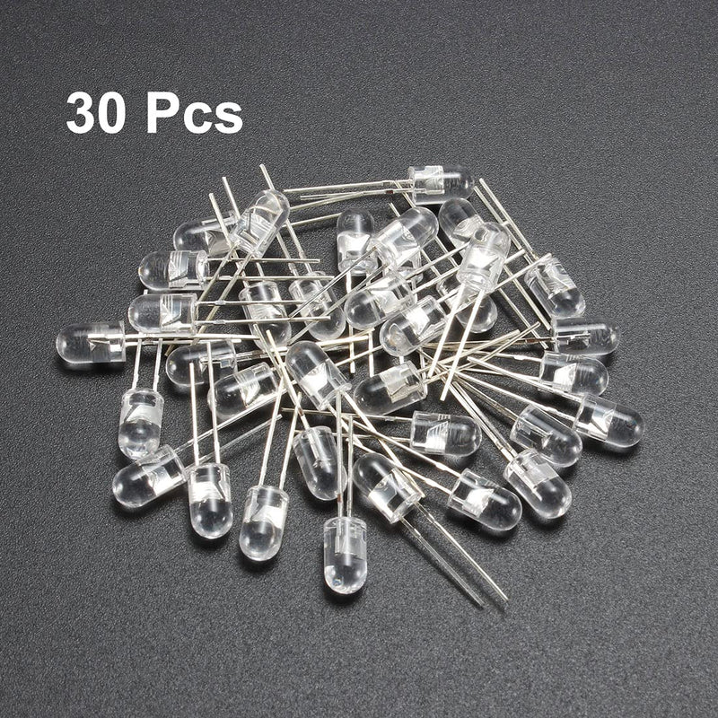 [Australia - AusPower] - uxcell 30pcs 5mm 940nm Infrared Emitter Diode DC 1.5V LED IR Emitter Light Emitting Diodes Clear Round Head 