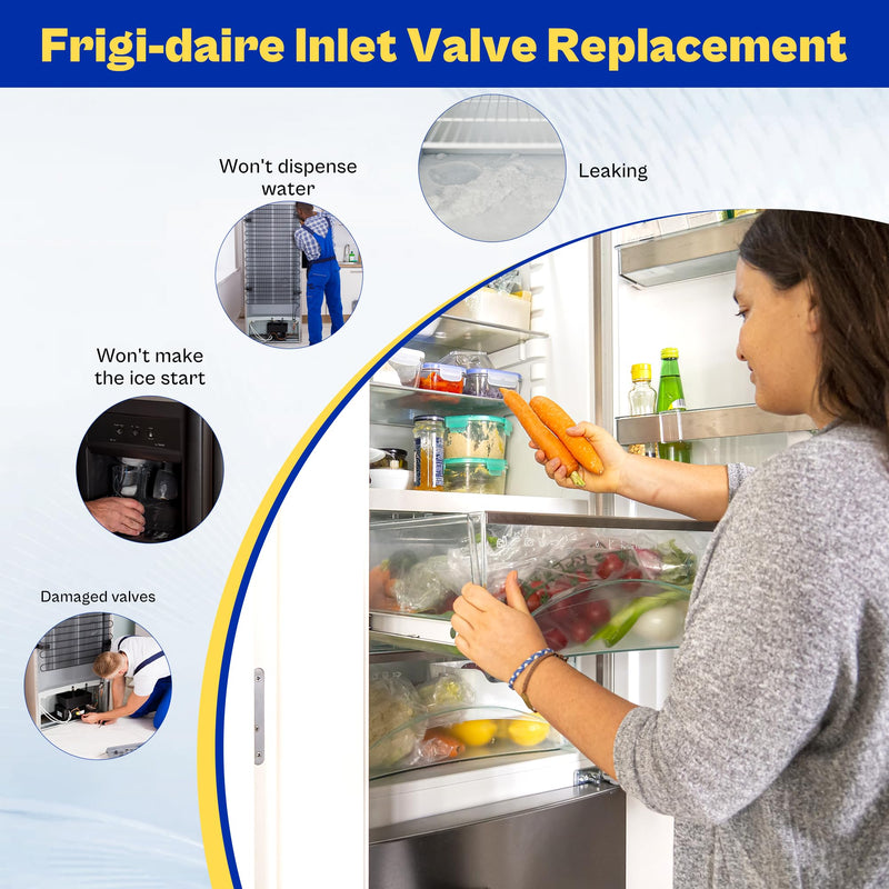 [Australia - AusPower] - 242252702 Refrigerator Triple Solenoid Water Inlet Valve Assembly for Frigidaire, Ke.nmore, Electro.lux Models FFSS2615TS0,FFSS2615TE4, FFHS2611PFEA,FFHB2750TD5,FRSS26L3AF0 