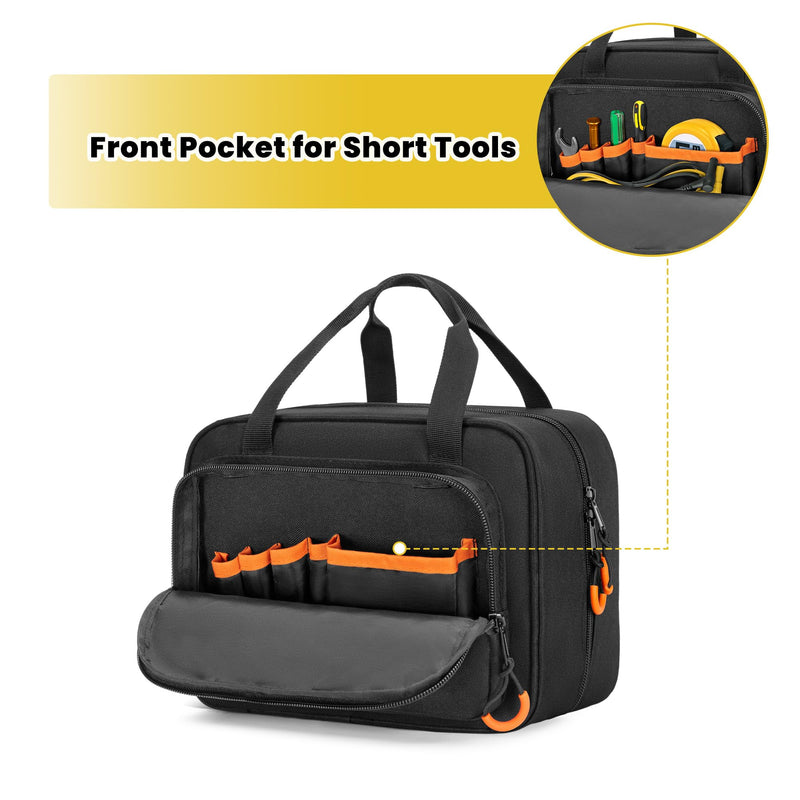 [Australia - AusPower] - Carrying Bag Compatible with Fluke Digital Multimeter/325 Clamp Multimeter, Electric Tester Tool Storage Bag with Multiple Pockets for Electrician (Bag Only) 