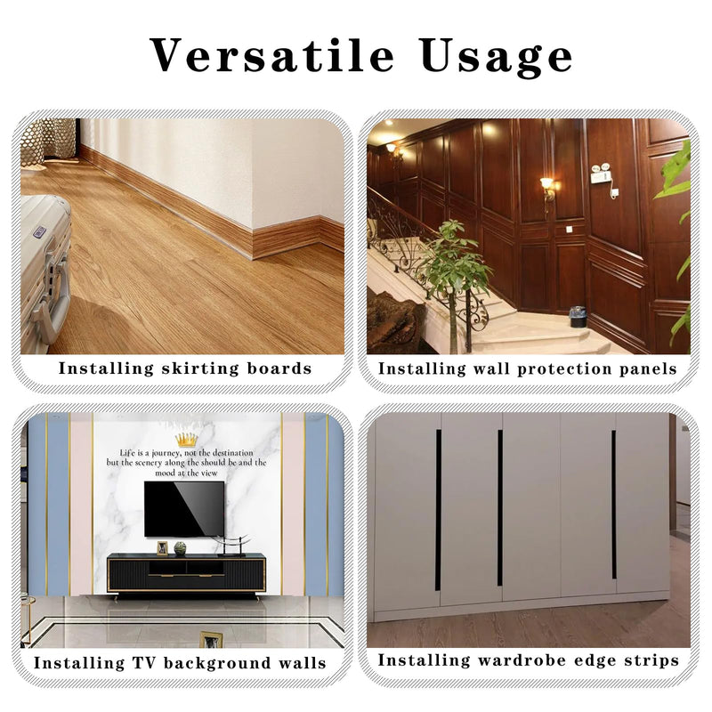 [Australia - AusPower] - 200pcs Double-Head Skirting Thread Seamless Nail, Blind Nails 18+8.5mm (11/16"+5/16"), Invisible Mechanical Connector, Easy Setting Equipped Specific Sleeve Tool (200) 200 
