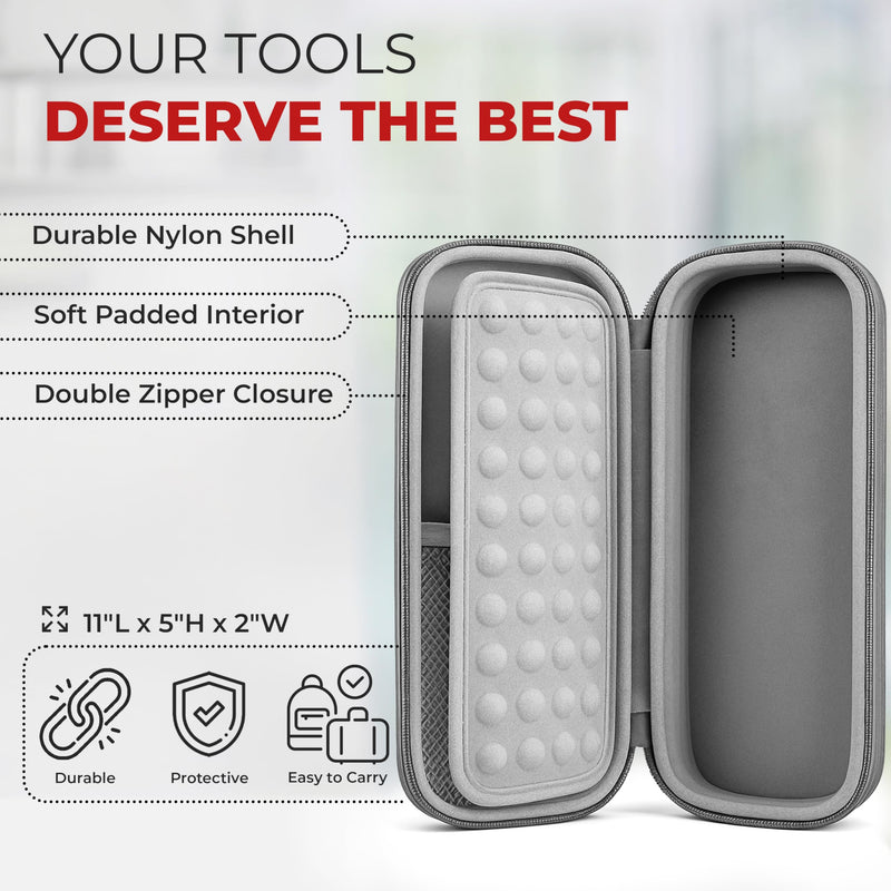 Ever Ready First Aid Stethoscope Case Including Titanium Shears, 2 Penlights Black & Silver Fits Littmann-Type Stethoscope, Rubber Grip Handle - Gray