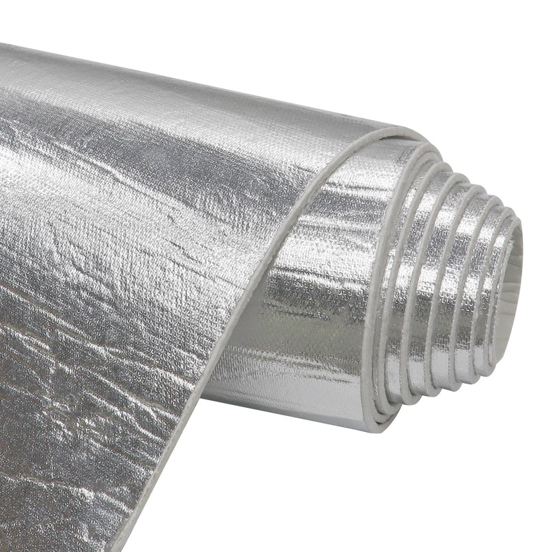 Automotive High Temperature Resistant Heat Shield Mat Aluminum Foil Ceramic Fiber Material Up to 2300℉ for Thermal Protection(None-Adhesive-195mil-15 x 24") 195mil-15"x24"
