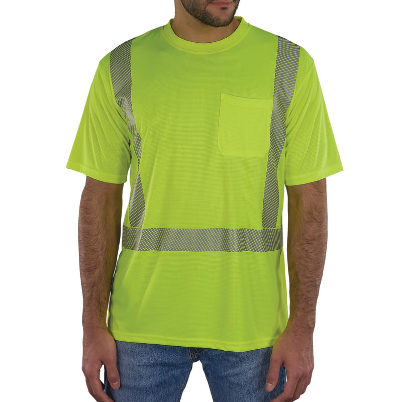 Ergodyne Unisex Adult Glowear 8292 Performance Hi-vis T-Shirt - Type R, Class 2 X-Large Lime