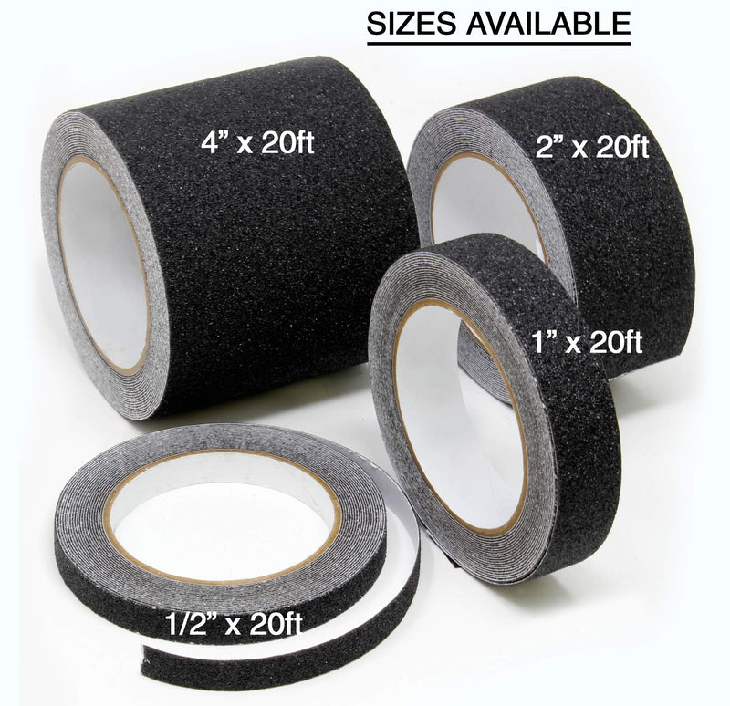 VViViD Heavy-Duty Non-Slip Black Rubberized Self-Adhesive Grip Tape .5 Inches x 20 Feet Roll
