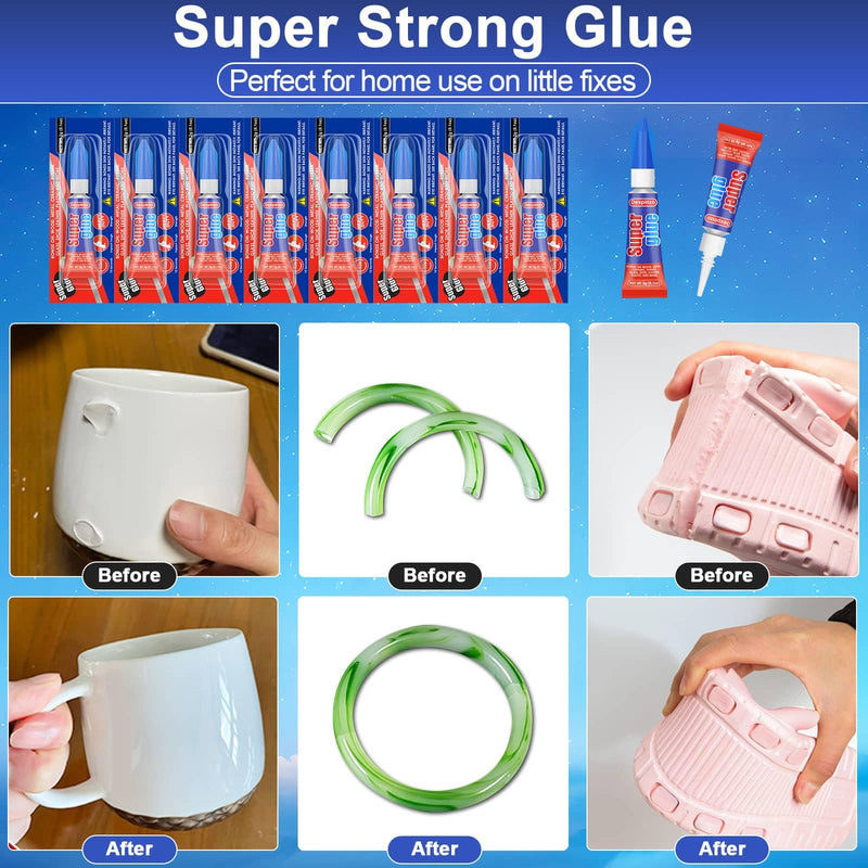 [Australia - AusPower] - 32 x 3g Super Glue Clear, Strong Adhesive Superglue Fast Drying Cyanoacrylate Glue for Plastic Wood Metal Glass Fabric Rubber Leather Shoes Ceramic Jewelry DIY Crafts SG-04 