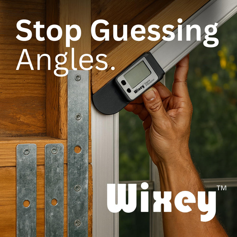 [Australia - AusPower] - Wixey 8'' Digital Protractor – Durable Angle Measuring Tool w/Magnetic Edges for Table Saws – Accurate, Precise Digital Angle Finder for Woodworking & Construction 