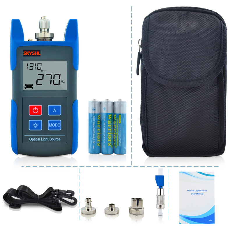 [Australia - AusPower] - 1310nm 1550nm SM Optical Fiber Light Source Tester with SC FC ST LC UPC Adapter (SS103S-11) OLS/1310&1550nm 