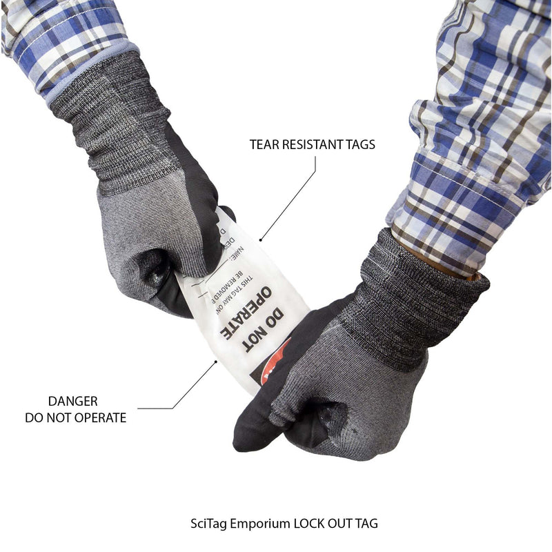 [Australia - AusPower] - 40 Lockout Tagout Tags, with 40 Zip Ties, Anti Static, Do Not Operate Tags, OSHA Compliant, Lockout Tags, Loto Tags, Tear Resistant & Weatherproof, 5.1"x2.9" | Lock Out Tags | 