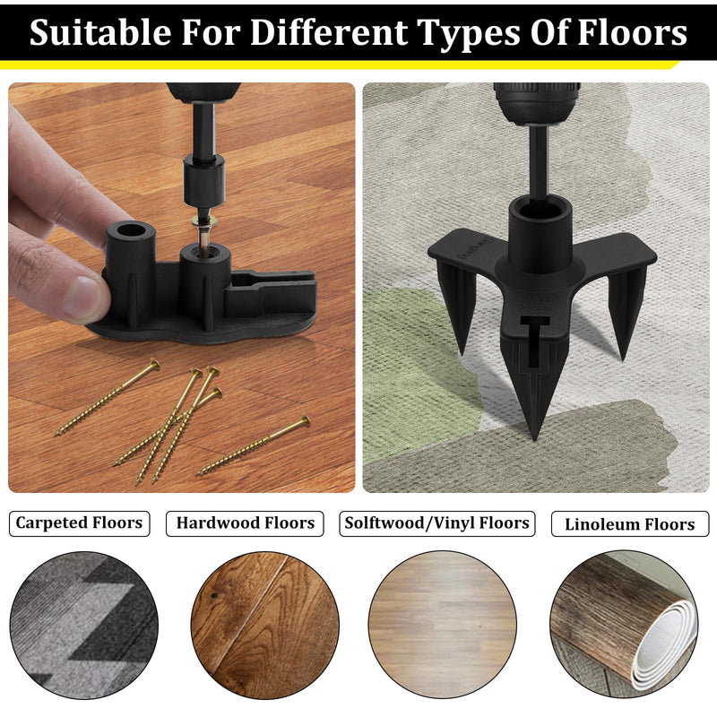 [Australia - AusPower] - Noisy Floor Repair Kit with 100 Screws and 5 Tools - Eliminate Squeaky Noise Under Carpeted, Hardwood, Vinyl, and Linoleum Floors - Squeak No More Set 