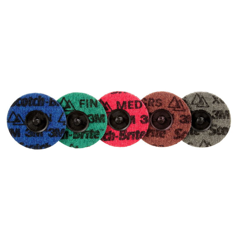 Scotch-Brite Roloc Precision Non-Woven Disc, PN-DR, Coarse, TR, 50.8 mm, 25/Inner Packaging, 100 Pieces/Box, Dispenser Pack