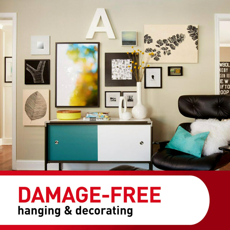 Command Medium and Large Picture Hanging Strips, Damage Free Hanging Picture Hangers, No Tools Wall Hanging Strips for Living Spaces, Black, 8 Medium Pairs and 8 Large Pairs