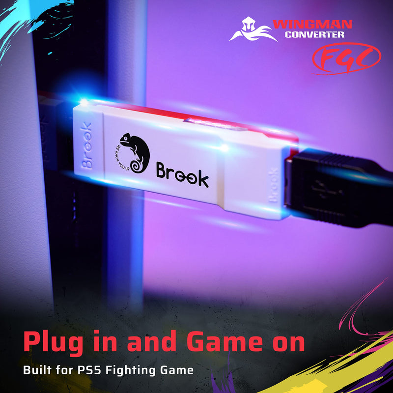[Australia - AusPower] - Brook Wingman FGC Converter - an Arcade Joystick Converter, Built for PS5 Fighting Games, Supports Street Fighter 6 and Tekken 8 