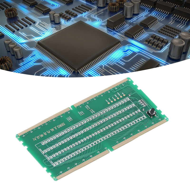 [Australia - AusPower] - DDR5 Desktop Mainboard Test Card, Memory Slot Tester Board with LED Light for Maintenance for Repairing Motherboard Failures 