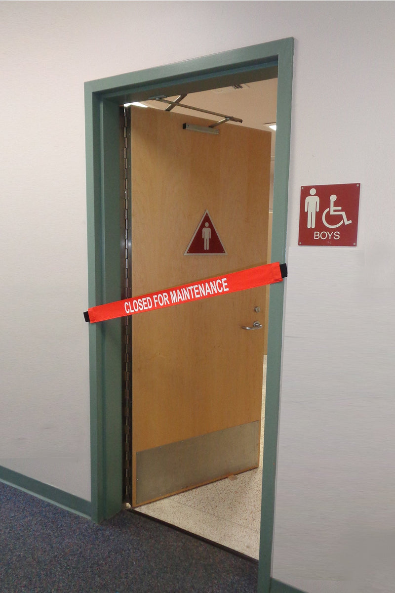 (2-pack) Closed for Maintenance Sign with Magnetic Ends