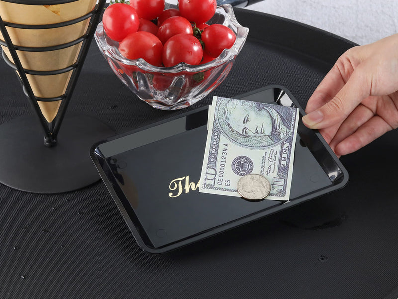[Australia - AusPower] - New Star Foodservice 26917 Tip Tray Restaurant Guest Check Bill Holder, 4.5 by 6.5-Inch, Black with Gold Imprint, Set of 12 