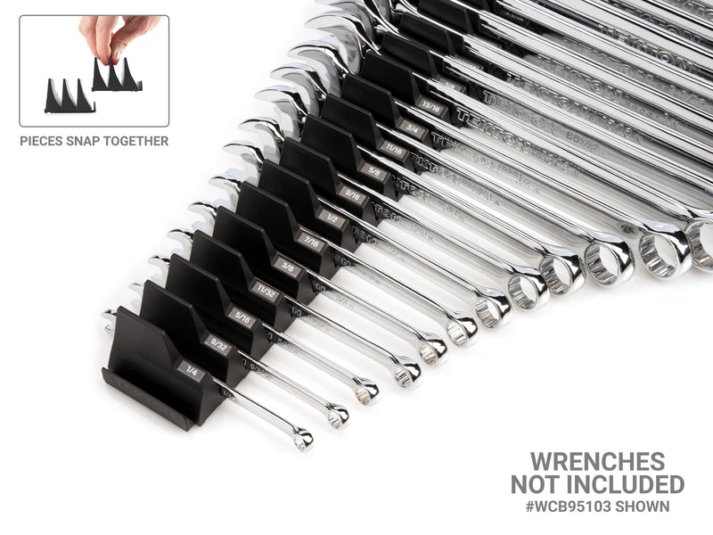 TEKTON 80-Tool Modular Wrench Organizer Set (Black) | OTM92180 | Made in USA Black 80-Tool Set