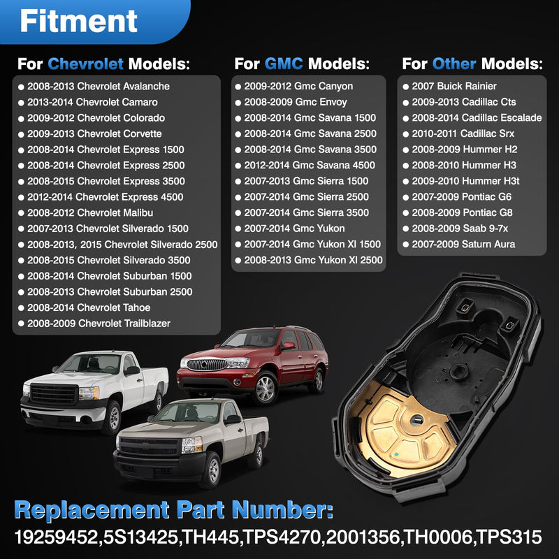 [Australia - AusPower] - TOP-MAX TPS Throttle Position Sensor with Clips Fit for Chevy Avalanche Express Silverado Suburban Tahoe Malibu GMC Canyon Savana Sierra Yukon Cadillac Pontiac Saab Saturn Buick 19259452 TPS4270 TH445 